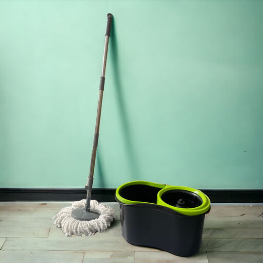 Acessório de limpeza Kit Esfregona Giratória 360 com Balde