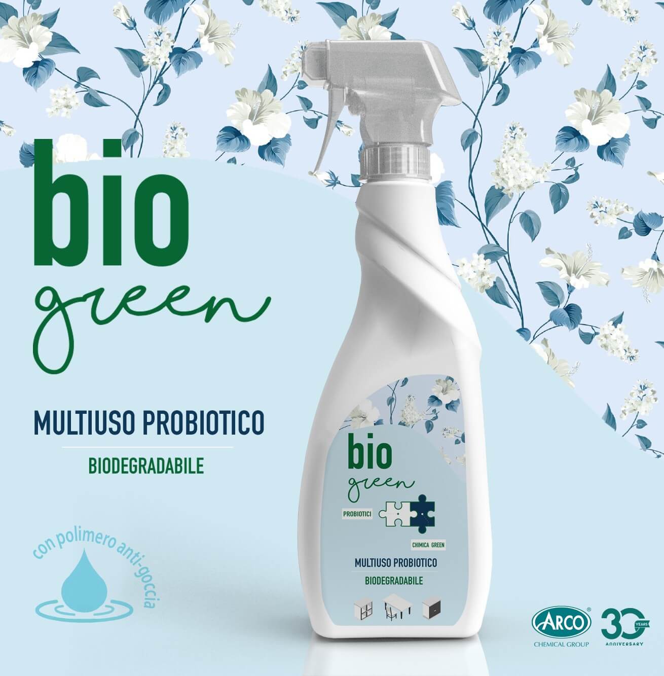 Produto de limpeza detergente Multiusos  Probiótico biogreen